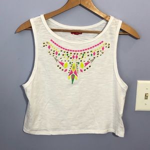 🦋Cropped jeweled tank top🦋
